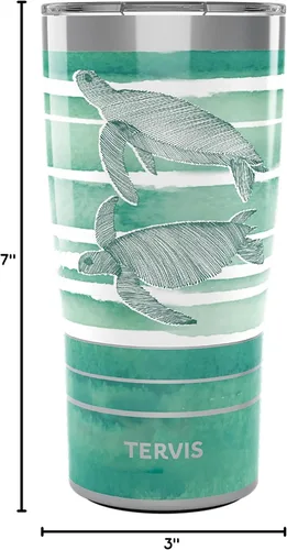 Miniatura 9 de Tervis Traveler Guy Harvey Freeswim Turtle - Vaso aislado de triple pared para viaje mantiene las bebidas frías y calientes, 20 onzas, acero Acero