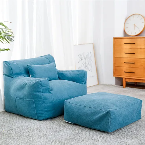 Sofa Lazy Sack - Puf gigante para adultos (sin relleno), tumbona perezosa, tatami, ultra suave, funda para silla, muebles de sala de estar, asiento