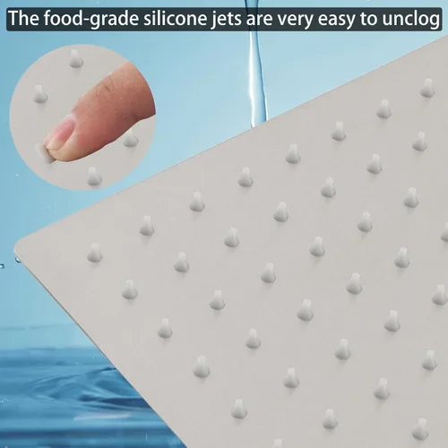 Miniatura 8 de Cabezal de ducha filtrado, cabezal de ducha de alta presión de acero inoxidable con cartucho de filtro de agua dura de 15 etapas para eliminar