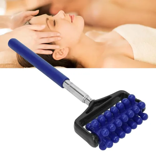 Miniatura 5 de Rodillo de masaje de espalda, rodillo telescópico masajeador de goma para dolor muscular, cuello, brazo, pierna, espalda, cuerpo hombres y mujeres