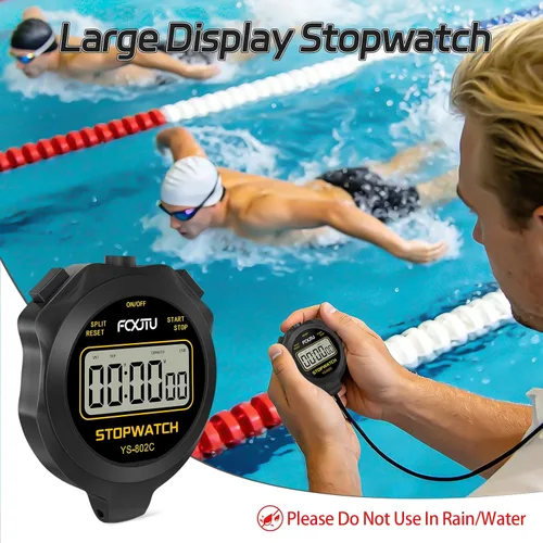Miniatura 4 de Digital Simple Stopwatch Timer, No Bells, No Alarm, Simple Basic Operation, Silent, Clear Display, ON/Off, Large Display for Swimming Running