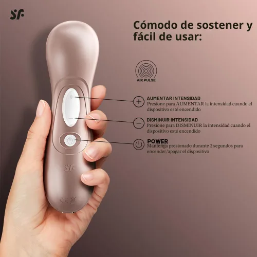 Miniatura 3 de Satisfyer Pro 2 - Estimulador clitoriano por pulso de aire, succión del clítoris sin contacto, tecnología de ondas de presión, resistente al agua