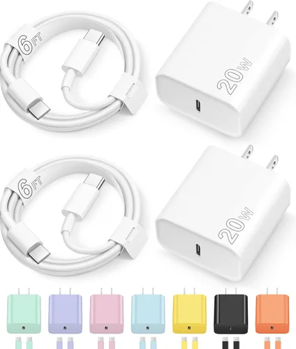 Miniatura 11 de Cargador tipo C para iPhone 17, 16, 15, carga rápida, cargador USB C, con 2 cables de 6 pies para iPhone 17/17 Plus/17 Pro Max/16/16 Plus/16 Pro