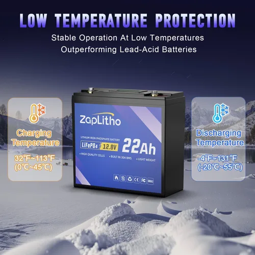 Miniatura 8 de Batería de litio LiFePO4 de 12V y 22Ah mejorada, pantalla LCD de voltaje y BMS de 30A, batería de fosfato de hierro de litio de grado A de ciclo