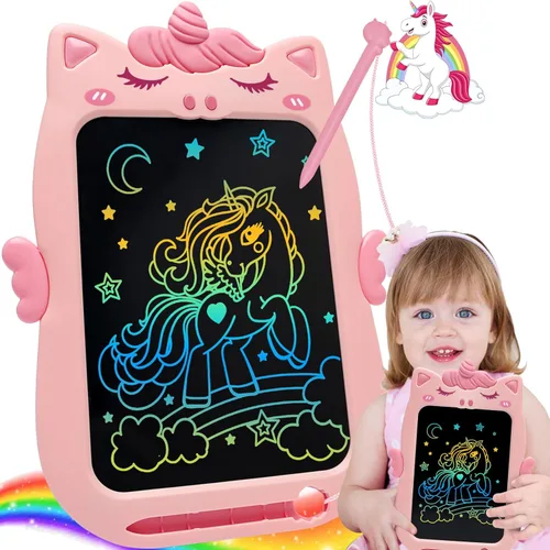 Juguetes para regalos para niñas de 1, 2, 3 años, tableta de escritura de 10 pulgadas para niños, juguetes para niños pequeños de 1 a 2 años, Rosa