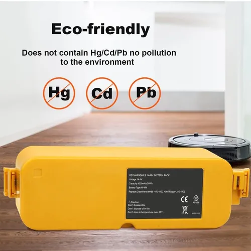 Miniatura 6 de Batería de repuesto Ni-MH de 14.4V 4000mAh para Irobot-Roomba 400 serie Roomba 400 405 410 415 416 418 4000 4100 4105 4110 4130 4150 4170 4188