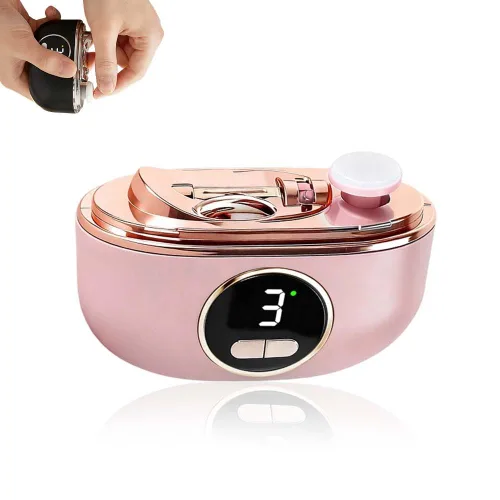 Miniatura 12 de Cortaúñas eléctrico automático, recortador de uñas eléctrico 3 en 1 con luz LED, diseño mejorado de doble hoja, molinillo de uñas eléctrico
