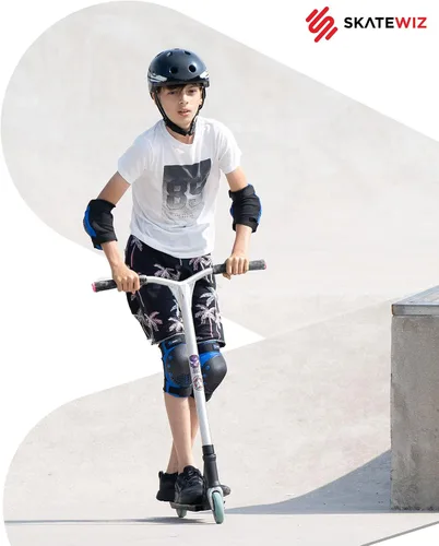 Miniatura 9 de SKATEWIZ Juego de almohadillas de protección para patineta para niños y adultos - Smash - Almohadillas para patines [6 piezas] con protectores