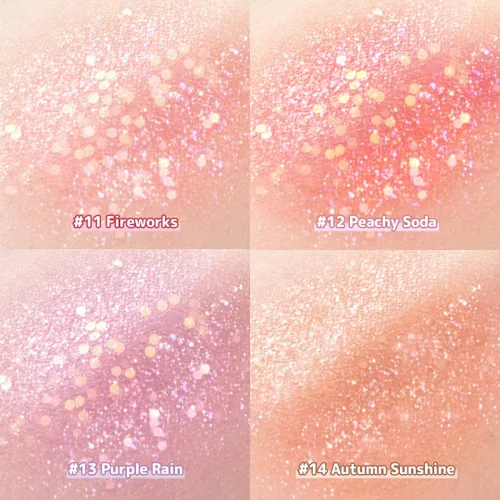 Miniatura 3 de zeesea Sombra de ojos líquida de color galaxia con purpurina, maquillaje de ojos deslumbrante, alta pigmentación y larga duración