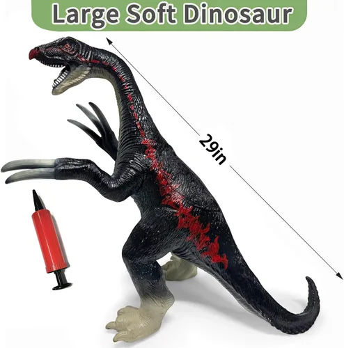 Miniatura 3 de YONGJULE Gran Therizinosaurus de 29 pulgadas, juguetes de dinosaurios para niños de 3 a 5 años, juguetes de dinosaurios inflables grandes