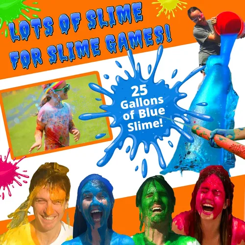 Miniatura 2 de PARTY GOAT Polvo de Slime Instantáneo. Mezcla de Slime Azul a Granel de 25 Galones para Pistolas de Agua o Blasters. Haz una Piscina, Cubos Grandes