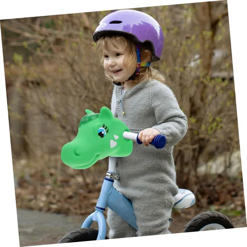 Miniatura 8 de Totority Adorno creativo de manillar de cabeza de caballo para niños y scooter para niños, fácil de instalar, decoración de bicicleta de dibujos
