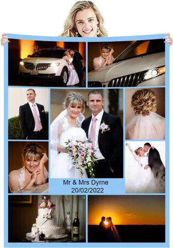 Miniatura 7 de Manta de fotos personalizada con collage de texto, imagen, regalo de cumpleaños de boda para adultos, bebés, niños, niñas, niños, papá, mamá, 10
