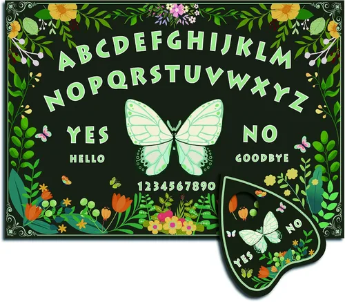 Miniatura 17 de CREATCABIN Tablero de madera con péndulo, tablero de madera para hablar con planchette, kit de adivinación, juego de caza de espíritus, decoración