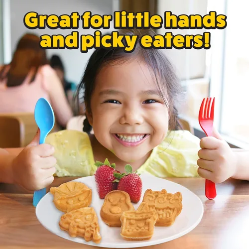 Miniatura 5 de Fun Food Friends - Mini waflera – 7 diferentes estilo kawaii diseño de tartas. Pizza de aguacate Ramen Taco y más – plancha de oblea antiadherente