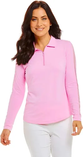 Miniatura 4 de Ibkul Icefil Cooling UPF 50 Polo de golf de manga larga con cremallera para mujer