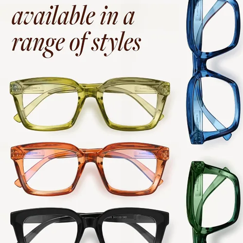 Miniatura 8 de IBOANN Gafas de luz azul de gran tamaño para mujer, gafas de moda funky con aspecto preppy, reducen la fatiga de la pantalla, gafas de computadora