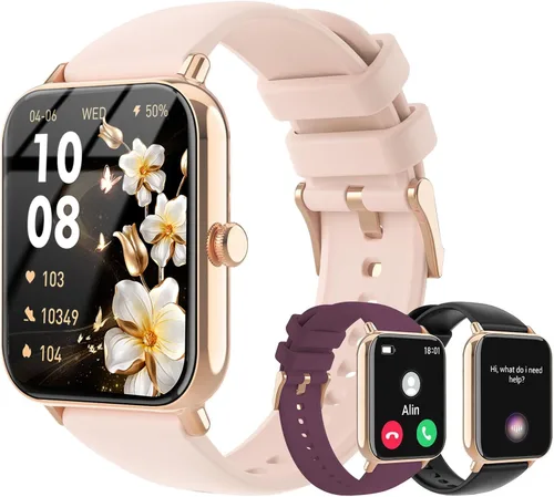 Miniatura 13 de Reloj inteligente, reloj inteligente HD de 1.59 pulgadas para mujer, contestar/hacer llamadas, reloj de seguimiento de actividad física para iPhone