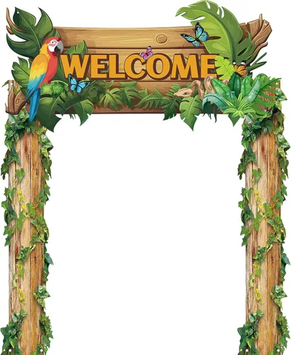 Miniatura 13 de Peryiter 3 piezas de decoración de fiesta temática de noche de La Habana, cartel de bienvenida para porche con cinta para campamento de verano