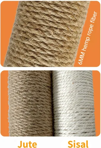 Miniatura 4 de 2 piezas de poste rascador de árbol para gatos M8, poste de marco de escalada para gatos, adecuado para bricolaje, marco de escalada de gato, sisal