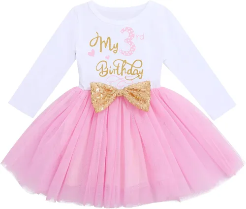 Miniatura 2 de ODASDO Juego de ropa de 2 piezas para bebés y niñas pequeñas de manga larga tutú con lazo para la cabeza