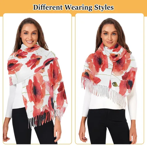 Miniatura 4 de Womens Scarf Pashmina Shawl Wraps Large Winter Long Warm Scarfs for Women