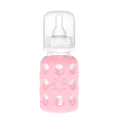 Miniatura 13 de Lifefactory Biberón de vidrio con funda protectora de silicona y etapa 2 pezón arándano 9 onzas (LF110020C4)