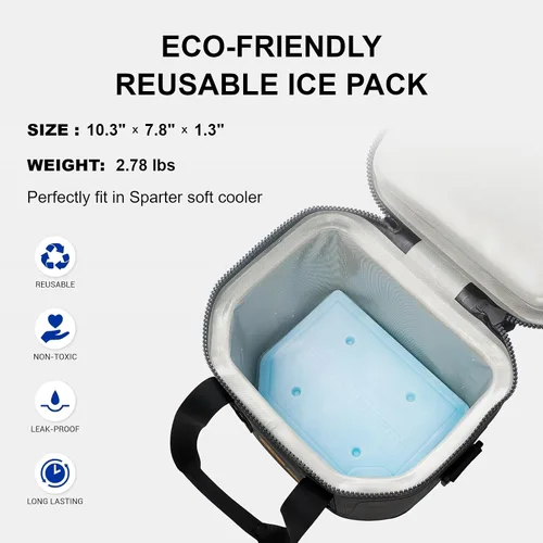 Miniatura 7 de SPARTER Enfriador suave portátil de 12 latas, IP68 Tizip cremallera a prueba de fugas para camping, pesca, playa, aire libre, hielera aislada
