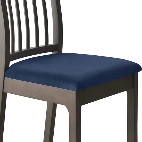 Miniatura 21 de Juego de 2 fundas elásticas para asiento de silla de comedor, de terciopelo suave, fundas protectoras universales extraíbles para sillas de comedor