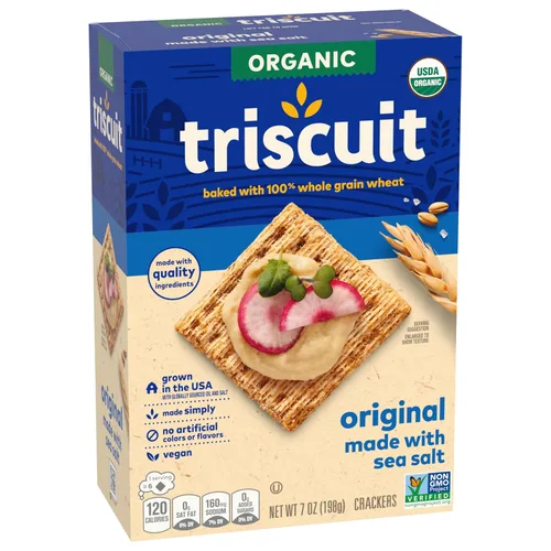 Miniatura 15 de Triscuit Galletas originales orgánicas) sin OMG, 7 onzas (paquete de 6)