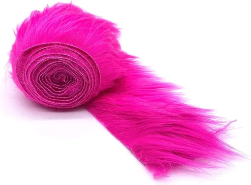 Miniatura 7 de Ice Fabrics Rollos precortados de tela de piel sintética para manualidades, tiras de tela mohair de cinta de piel de 4 x 60 pulgadas, súper suaves
