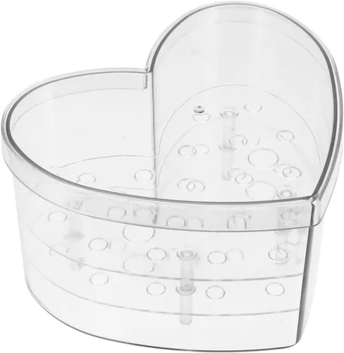 Alipis - Caja de flores en forma de corazón, caja de flores de acrílico transparente para arreglos florales, en forma de corazón transparente para