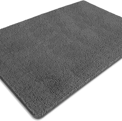 Miniatura 618 de Alfombra de baño pequeña de 12 x 18 pulgadas, lavable y absorbente, antideslizante, alfombra de baño de felpilla gruesa y suave para baño, ducha