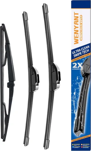Miniatura 21 de 28"/12"/12" Limpiaparabrisas compatibles con Nissan Versa Note 2014-2019, limpiaparabrisas delanteros y traseros para mi auto, equipo original