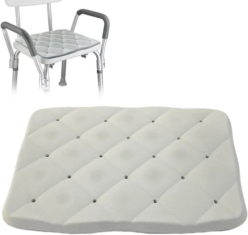 Miniatura 8 de Tapete de asiento para silla de ducha, malla 4D, suave, cojín de transferencia, taburete de baño, acolchado para personas mayores discapacitadas, 15