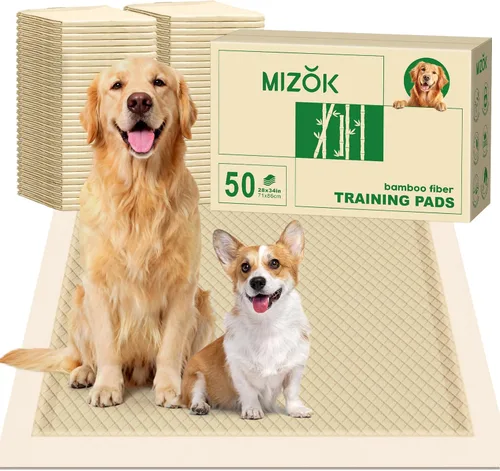 Miniatura 15 de MIZOK Almohadillas para orina para perros, 36 x 36 pulgadas, almohadillas de bambú para orina de perro, almohadillas para perros extra grandes