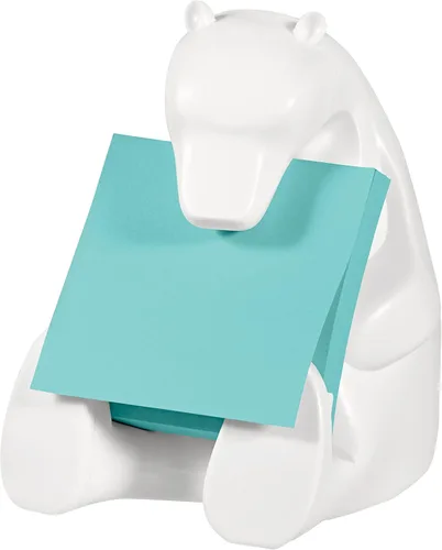 Miniatura 2 de Post-it Dispensador de notas Z, paquete de 2 almohadillas, 45 hojas por bloc, 2.992 in x 2.992 in, color turquesa, para una cómoda dispensación