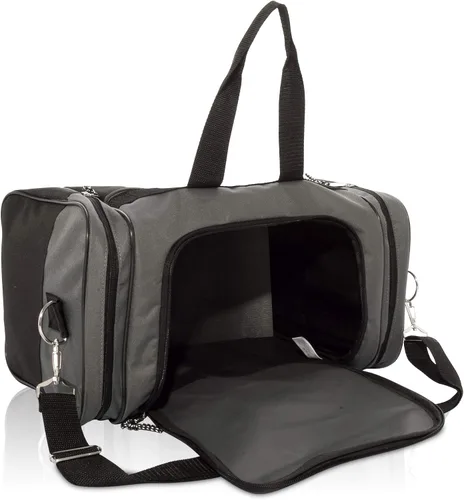 Miniatura 6 de Bolsa de lona, de DALIX, para el gimnasio, para viajar, 17 pulgadas