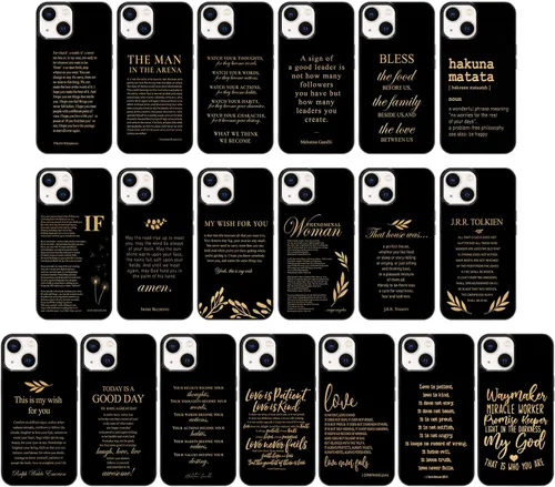 Miniatura 3 de Funda de teléfono con citas inspiradoras A Sign of A Good Leader para iPhone 15, 14, 13, 12, 11 Pro Max XR 8 Plus, Samsung Galaxy S23 S22 S21 S20 FE