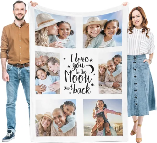 Miniatura 16 de Regalos para mujeres/hombres, manta personalizada de cumpleaños con imagen, mantas personalizadas con fotos, día de San Valentín, Navidad, regalos
