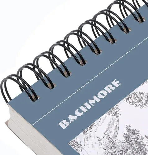 Miniatura 6 de Bachmore - Cuaderno de bocetos de 5.5 x 8.5 pulgadas, 100 hojas de cuaderno de bocetos encuadernado en espiral para artistas profesionales