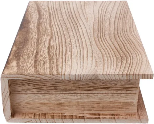 Miniatura 4 de Caja de madera con cierre con bisagras, caja de almacenamiento de joyas, organizador de artículos diversos
