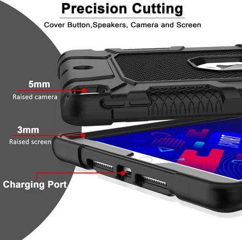 Miniatura 6 de Funda para iPad de 7ª/8ª generación, funda para iPad 10.2, híbrida, resistente, a prueba de golpes, funda de protección contra caídas construida