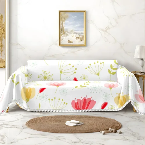 Miniatura 15 de Funda de sofá con estampado floral, fundas de sofá para sillón, funda resistente a las manchas, protector universal de muebles