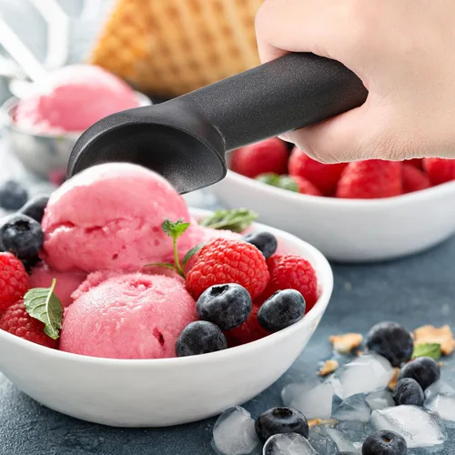 Miniatura 4 de Suclain Cuchara de helado de 3 piezas de 7 pulgadas, antiadherente, anticongelante, con mango cómodo, diseño de aleación de aluminio, cuchara