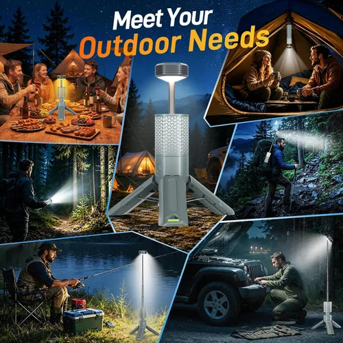 Miniatura 6 de Luces telescópicas para campamento, linterna de campamento portátil con bolsa de almacenamiento, luz de emergencia de aventura al aire libre
