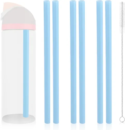 Miniatura 14 de SAVITA 6pcs Replacement Straws for Owala Freesip 24/32oz, Reusable Straws with Cleaning Brush Tumbler Accessories Parts Compatible with Owala Flip