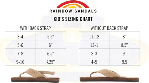 Miniatura 6 de Rainbow Sandals Sandalias de cuero de una sola capa para niños, Arco iris