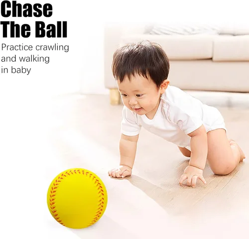 Miniatura 6 de Pelotas de béisbol suaves, paquete de 12 pelotas de béisbol de espuma de tamaño reglamentario para lanzar, atrapar y practicar bateo suave y seguro