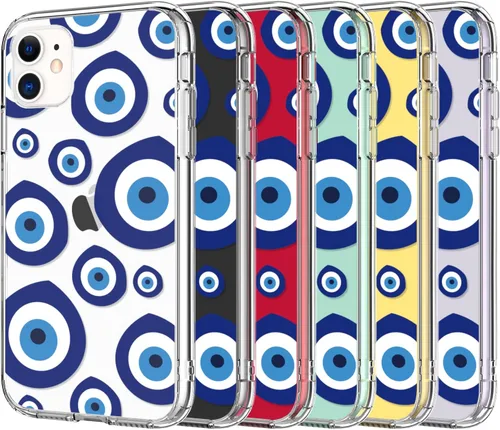 Miniatura 7 de LUHOURI Funda diseñada para iPhone 11 con protector de pantalla, ajuste delgado, funda de acrílico transparente resistente para mujeres y niñas